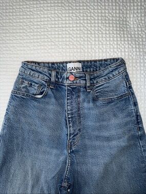 GANNI high-waist wide leg jeans